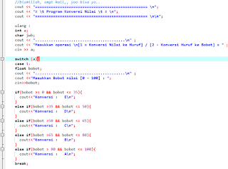 Contoh program sederhana c++